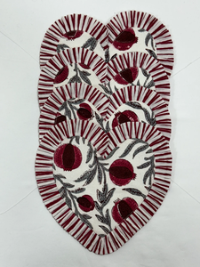 Sous-verres imprimés élégants en pur coton indien de 7 pouces pour tables basses, restaurants, maisons, mariages, tapis et tampons latéraux faits à la main - Product Image 3