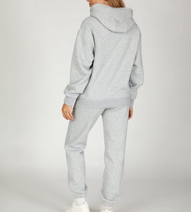 Chándal de mujer en gris clásico Venta al por mayor Fleece Sports Joggers Trajes Logotipo personalizado unisex - Product Image 6