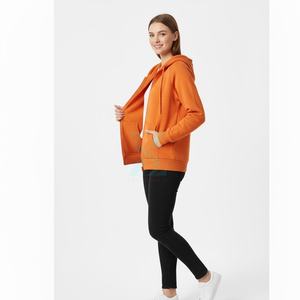 Sweats à capuche zippés pour sports d'hiver pour femmes 100% coton OEM sur mesure Gym entraînement Fitness mode décontracté Streetwear vêtements d'extérieur - Product Image 6