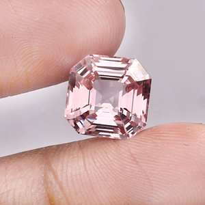 Morganite de Madagascar rose impeccable Ascher coupe pierre précieuse en vrac Morganite de qualité fine pour l'utilisation de bagues et de fabrication de bijoux au taux de vrac - Product Image 5