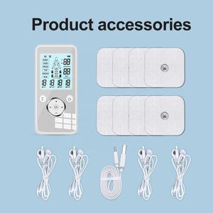 Masajeador <span class=keywords><strong>Digital</strong></span> eléctrico <span class=keywords><strong>TENS</strong></span>, unidad <span class=keywords><strong>Tens</strong></span> de 4 canales, estimulador muscular, masajeador de pulso electrónico con almohadillas para aliviar el dolor - Product Image 4