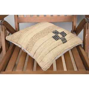 Vintage Patterned 14x14 Inch Kilim Wool <b>Rug</b> Beige <b>Rustic</b> Kilim <b>Rug</b> Woven Technique - Product Image 4