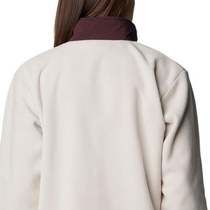 Sudadera de Forro Polar Personalizada con Media Cremallera, Color Sólido, Holgada, para Mujer, Sudadera con Cierre de Cremallera, Hombros Caídos, OEM - Product Image 6