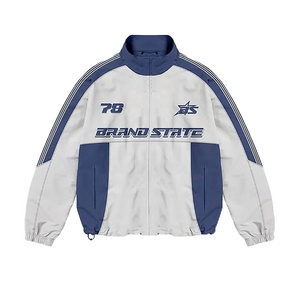 Ensemble survêtement unisexe grande taille avec logo personnalisé, veste coupe-vent en nylon imperméable et short de jogging, séchage rapide, respirant, pour l'automne - Product Image 3