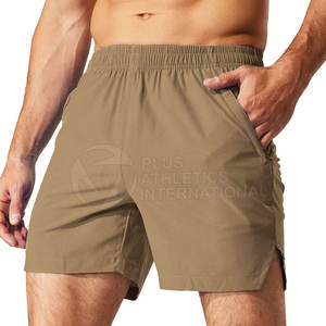 Pantalones cortos de gimnasio de secado rápido para hombres Pantalones cortos de entrenamiento para correr con cintura flexible y pantalones cortos deportivos ligeros de bolsillo - Product Image 1