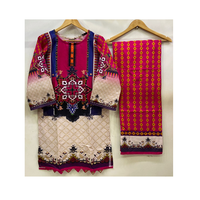 Kurtis pour femmes en Inde et au Pakistan Ensemble de robes mi-longues perlées à la taille naturelle