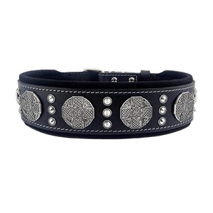 Top Indian Wholesale Manufacturer of Genuine Leather <b>Dog</b> <b>Collar</b> With Stud and Concho Decoration Top Supplier All Sizes Available - Product Image 2