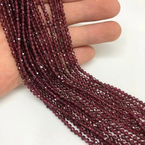AAA <b>Red</b> Garnet <b>Beads</b> 3mm/4mm Round Faceted Micro Loose & Strand <b>Beads</b> Third Party Certified for Jewelry Making - Product Image 1