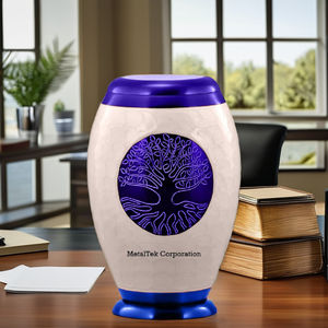 Urnes funéraires modernes en alliage métallique pour cendres d'adultes, couleur personnalisée, pots décoratifs, rangement commémoratif des cendres - Product Image 2