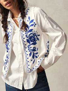 Chaqueta de chaleco encogimiento de hombros sin mangas bordada-Camisa de encogimiento de hombros al por mayor-Chalecos de encogimiento de hombros bordados de moda para mujer - Product Image 3