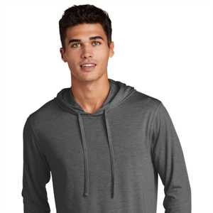 Stylish <b>Men's</b> <b>Dark</b> <b>Grey</b> Short-Sleeve <b>Hoodie</b> Lightweight Casual Sports Training Wear with Trendy Drawstrings Matching Design - Product Image 3