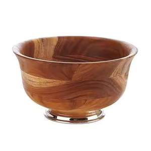Ensaladera decorativa de madera, cuenco de sopa de diseñador hecho a mano de calidad superior, cuenco de sopa de madera clásico y elegante - Product Image 1