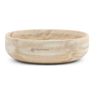 Vente en gros de bols de service en bois écologiques et durables, sculptés à la main, polis, modernes, ronds, décoratifs pour la décoration de la maison - Product Image 1