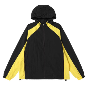 Chaqueta cortavientos impermeable de nailon reflectante OEM, venta al por mayor, fabricante de ropa de calle de alta calidad, chaqueta informal personalizada para hombre - Product Image 3