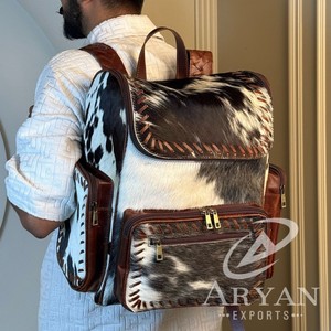 Nouveau sac à dos en cuir de vachette personnalisé de luxe fait à la main vente en gros de sac à dos multifonctionnel en cuir véritable sac à dos de voyage - Product Image 1