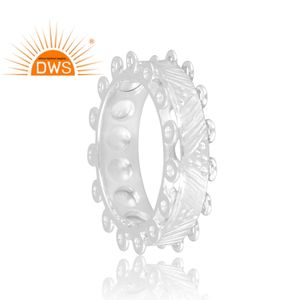 Anillo de banda de plata de ley 925 hecho a mano en India con el mejor diseño, joyería personalizada para mujer, regalo para ella - Product Image 2