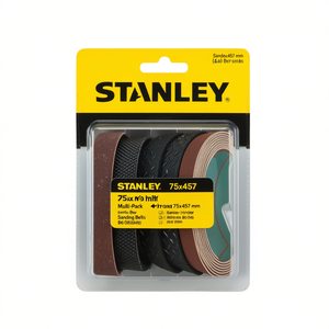 Bandes abrasives multi-paquet Stanley 75x457 mm pour ponceuses à bande - Product Image 2