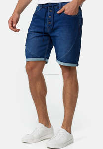 กางเกงยีนส์ขาสั้นสำหรับผู้ชายดีไซน์ใหม่บริการออกแบบสำหรับผู้ชายจากปากีสถาน - Product Image 3