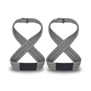 สายรัดยกน้ำหนักแบบปรับได้รูปเลข 8 กันลื่น พร้อมโลโก้สั่งทำ สำหรับออกกำลังกาย พาวเวอร์ลิฟติ้ง สายรัดข้อมือแบบ Heavy Duty สำหรับผู้ชายและผู้หญิง - Product Image 1