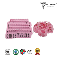 Marqueur vétérinaire étiquettes d'oreille de bétail en plastique moyen étiquette d'oreille de bétail pour vache veau blanc identification d'animal boucle d'oreille étiquette billet