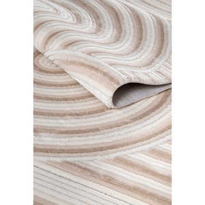 Alfombra Moderna Crema Netline BY001 Depot Home de Polipropileno y Poliéster, Fácil de Limpiar, Duradera, No Desprende Pelusa - Product Image 2