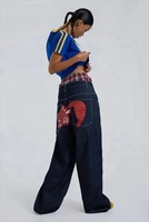OEM 2024 Jeans pour hommes avec graphique personnalisé Streetwear Hip Hop décontracté Jeans à jambes larges Loose Straight Baggy Cargo jeans en denim pour hommes