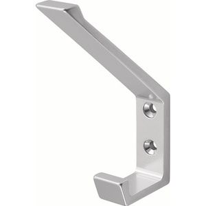 Aluminum <b>Wall</b> <b>Hook</b> 138 Single 76 mm Projection Silver Anodized 105 mm Height by HERMETA - Product Image 1