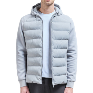 Customize High Quality Fashion Men's Winter Technical Puffer Jacket Stand Collar Front Logo Breathable <b>Polyester</b> <b>Filling</b> Letter - Product Image 2