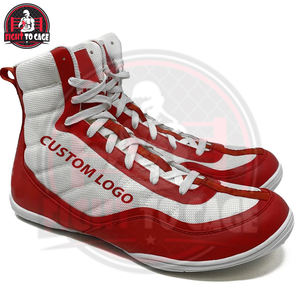 Zapatos de Boxeo de Caña Alta, Transpirables y Ligeros, Color Blanco Mahroon con Contraste, Servicio OEM/ODM, Colores Personalizados para Trabajo de Pies Rápido, 2026 - Product Image 4