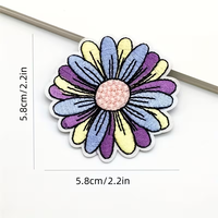 Patch brodé 3D personnalisé à repasser, couleurs mélangées, appliques à coudre pour sacs, vêtements, robes, cheongsam, broderie texturée