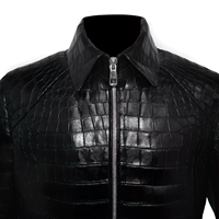 Vestes Boxy en cuir gaufré crocodile personnalisées pour hommes veste en cuir de vache gaufré peau de serpent de haute qualité