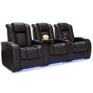 NOUVEAU Canapé de cinéma maison en cuir italien, siège de théâtre confortable, fauteuil inclinable électrique avec chargeur sans fil et lumières LED - Product Image 2