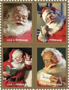 USA Vintage Noël Timbre Autocollant Packs <span class=keywords><strong>Forever</strong></span> Postage Mail Timbres Autocollant Album Postal Mailing Autocollants pour la décoration de fête - Product Image 3