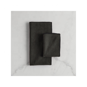 Durable 100% algodón bordado azul toallas de cocina reciclado Lino económico amigable paquete tres para uso diario de limpieza - Product Image 6