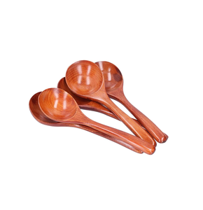 Cuchara de sopa de madera Buena calidad Mango Madera Cubiertos Cuchillo Tenedor y cuchara Utensilios de cocina - Product Image 6