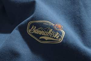 เสื้อยืดลำลองแนวสตรีทผ้าคอตตอน100% โลโก้ด้านหน้าทรงหลวมเข้ารูป - Product Image 4