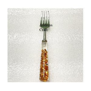 Luxury 18/8 Stainless Steel Salad <b>Fork</b> Spoon with Resin Handle Newly Designed Personalised Dessert Fruit Tableware Cutlery <b>Forks</b> - Product Image 4