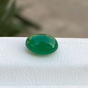 Excelente PIEDRA DE cabujón de forma ovalada de Esmeralda zambiana Natural con piedras preciosas sueltas de buena calidad de color para hacer joyas de 1,75 quilates - Product Image 1