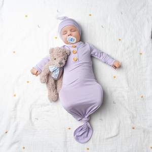 Pijama para Bebé, Mezcla de Algodón de Punto Premium, Transpirable, Ajuste Cómodo, Ropa de Dormir para Bebés, Invierno, Unisex, Cierre con Botones a Presión, ODM - Product Image 1