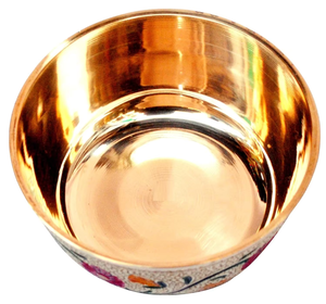 ชามทองเหลืองลายดอกไม้ทําด้วยมือ ชามเสิร์ฟทองเหลือง 6 ชิ้น รายการของขวัญพิเศษ - Product Image 3