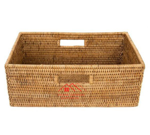 Panier de rangement en jacinthe d'eau pour la décoration intérieure et l'organisation de la cuisine Design unique tissé à la main naturel - Product Image 6