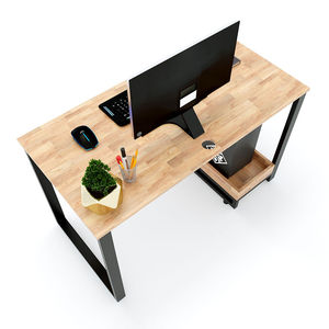 SFBVT001-High Quality <b>Computer</b> <b>Desk</b> with CPU Rack Made of Rubberwood and Iron Features Comfortable Design - Product Image 4