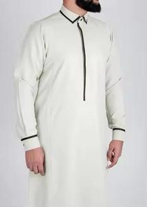 Jubba Thobe Khamis de haute qualité pour hommes, dernier design, broderie, grande taille, Arabie Saoudite, Moyen-Orient, Oman, vêtements islamiques - Product Image 6