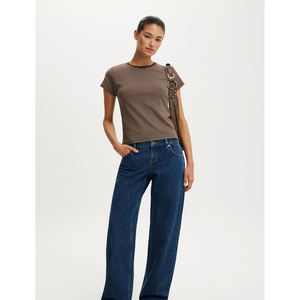 Vêtements rayés en jersey de coton uni 100 % coton pour hommes, collection 2026, vente chaude, personnalisables, pas chers, coupe oversize décontractée, épaules tombantes - Product Image 4