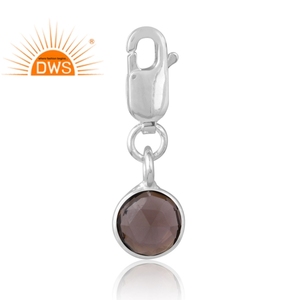 Colgante de piedras preciosas ahumadas naturales de Plata de Ley 925 más vendido, fabricante de joyería personalizada - Product Image 1