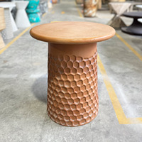 Table d'appoint moderne en terre cuite écologique en fibrociment pour l'extérieur : idéale pour la maison, le jardin, l'hôpital, la salle à manger et les espaces extérieurs privés