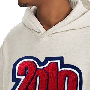 เสื้อฮู้ดดี้ปักลายเชนิลล์สำหรับผู้ชาย ขายดี ผ้าฝ้าย 100% แขนยาว ใส่สบายๆ สำหรับฤดูหนาว ดีไซน์ใหม่ มีไซส์สำหรับผู้ใหญ่ - Product Image 2