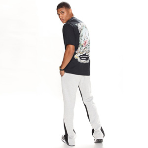 Pantalones de chándal acampanados para hombre, personalizados, de pierna ancha, holgados, de cintura media, de pierna recta, de algodón, con cordón, de peso medio, sueltos, informales, transpirables - Product Image 3