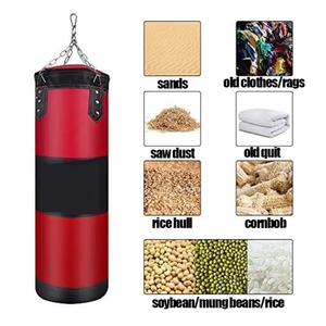 Haute qualité suspendu coup de pied boxe sac de sable adultes lourds exercice de gymnastique sac de boxe en cuir véritable sac de boxe de haute qualité - Product Image 4