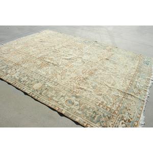 พรมขนาด 7.5x10.3 ฟุต, พรมวินเทจตุรกี, พรมลายจุดสีน้ำตาล - Product Image 4